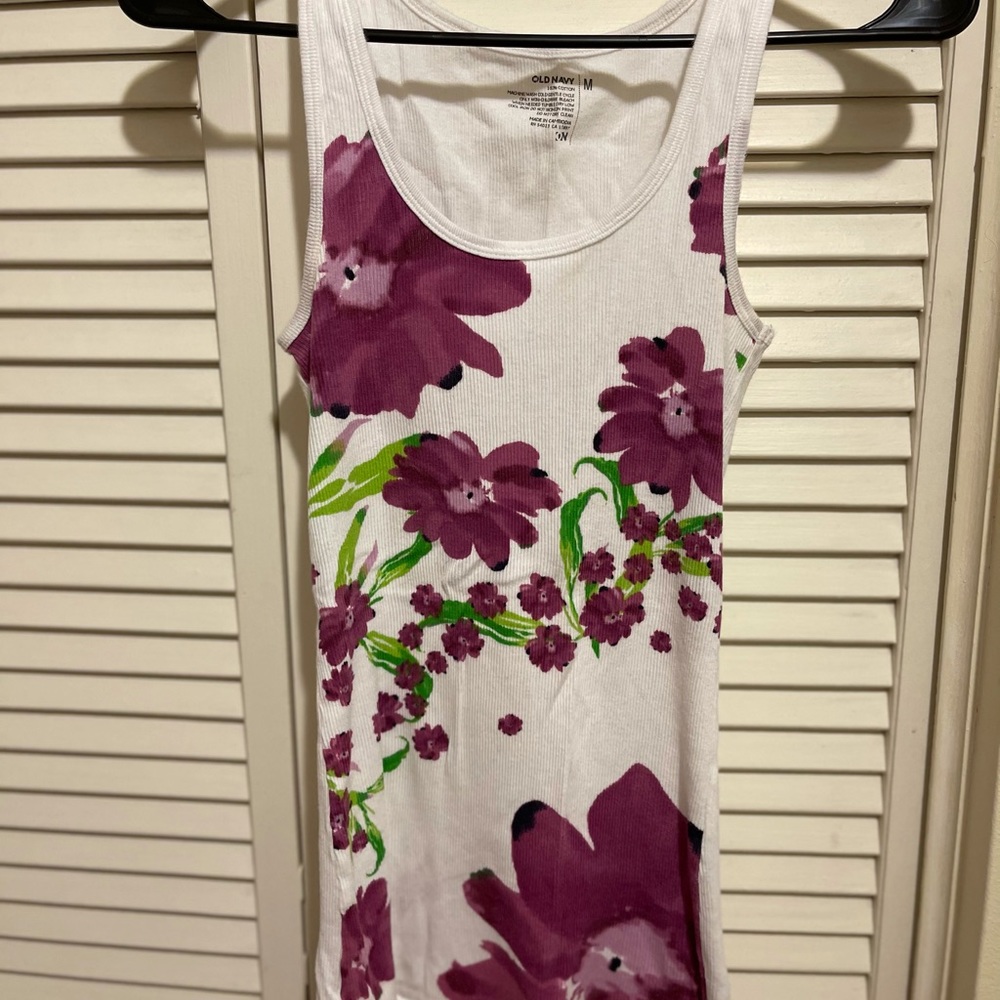 Old Navy Floral Stretchy Tank